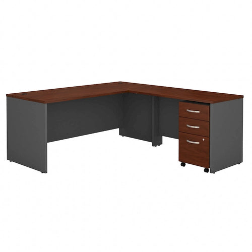 Bureau d'angle en L de 183 cm avec tiroirs