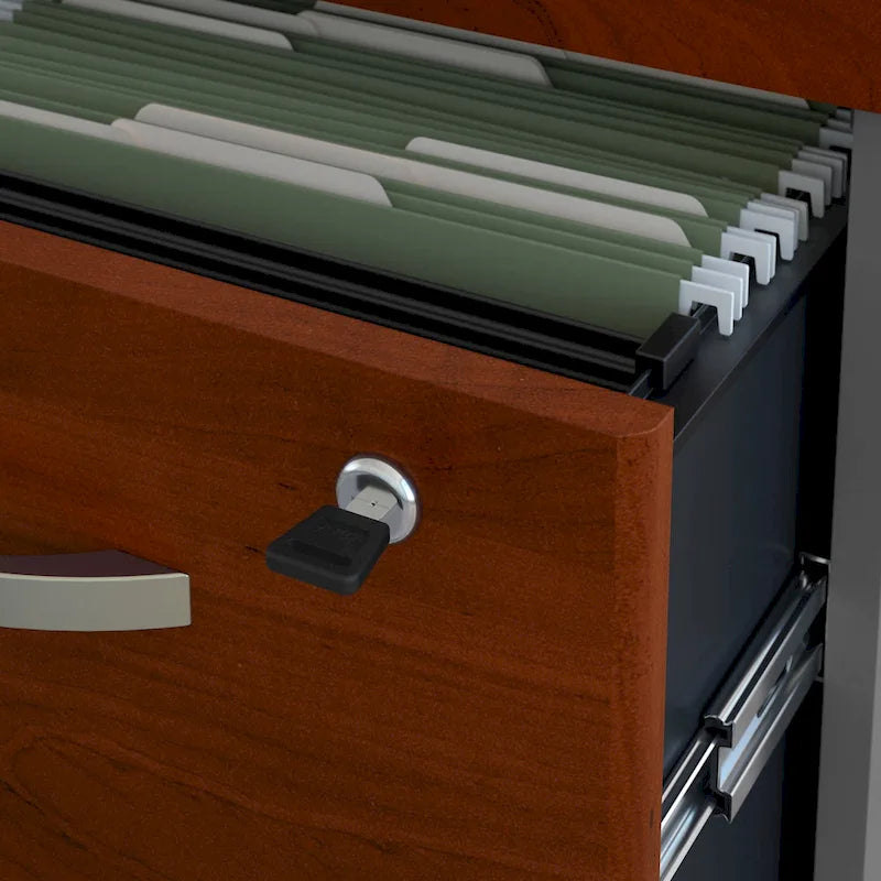 Bureau d'angle en L de 183 cm avec tiroirs