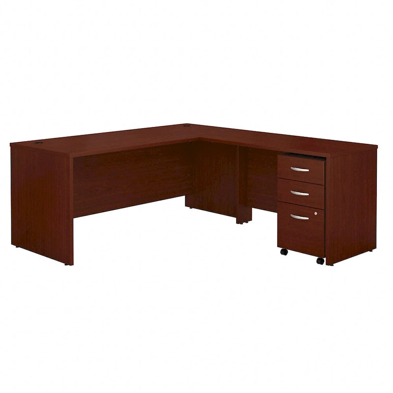 Bureau d'angle en L de 183 cm avec tiroirs