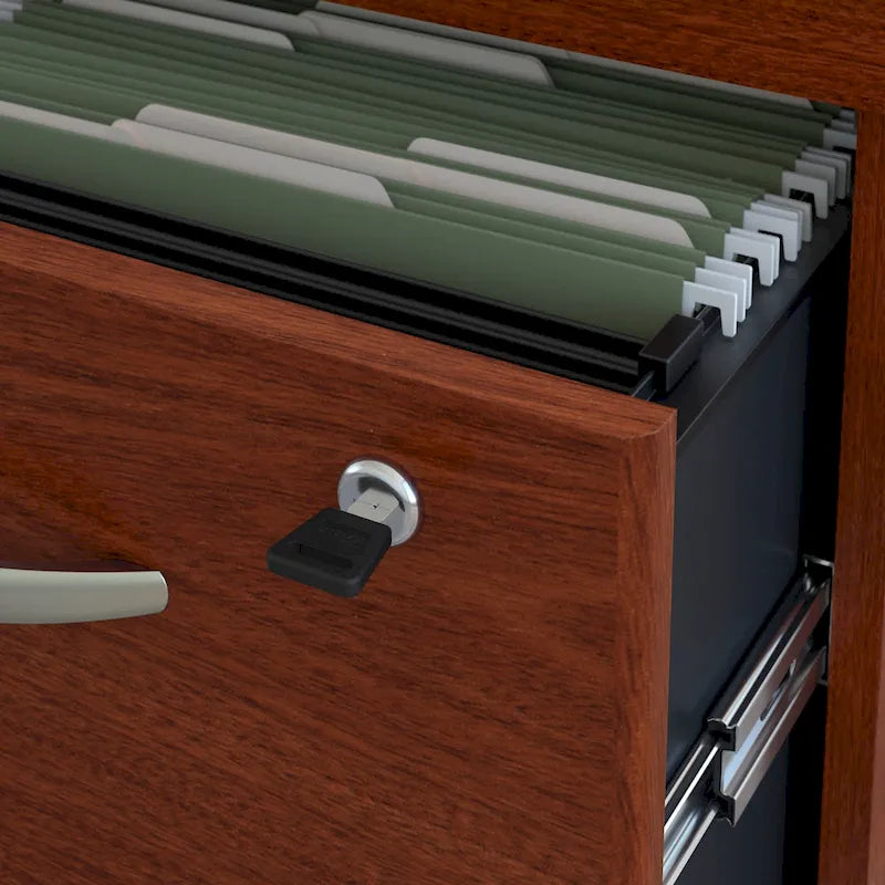 Bureau d'angle en L de 183 cm avec tiroirs