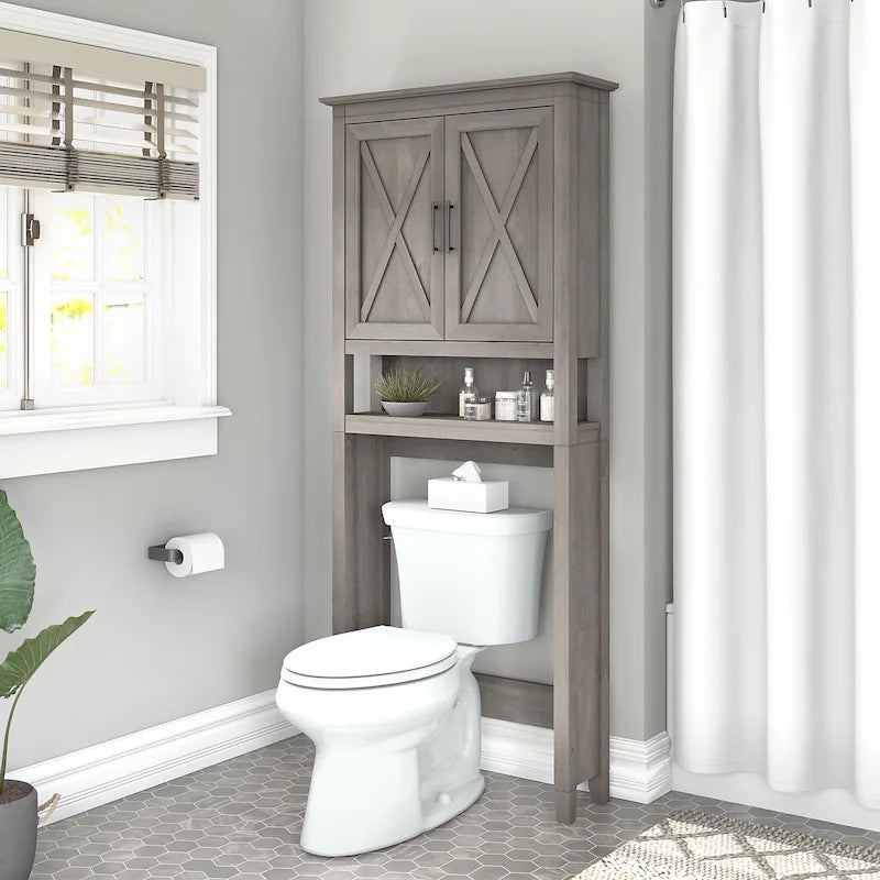 Armoire de rangement au-dessus des toilettes