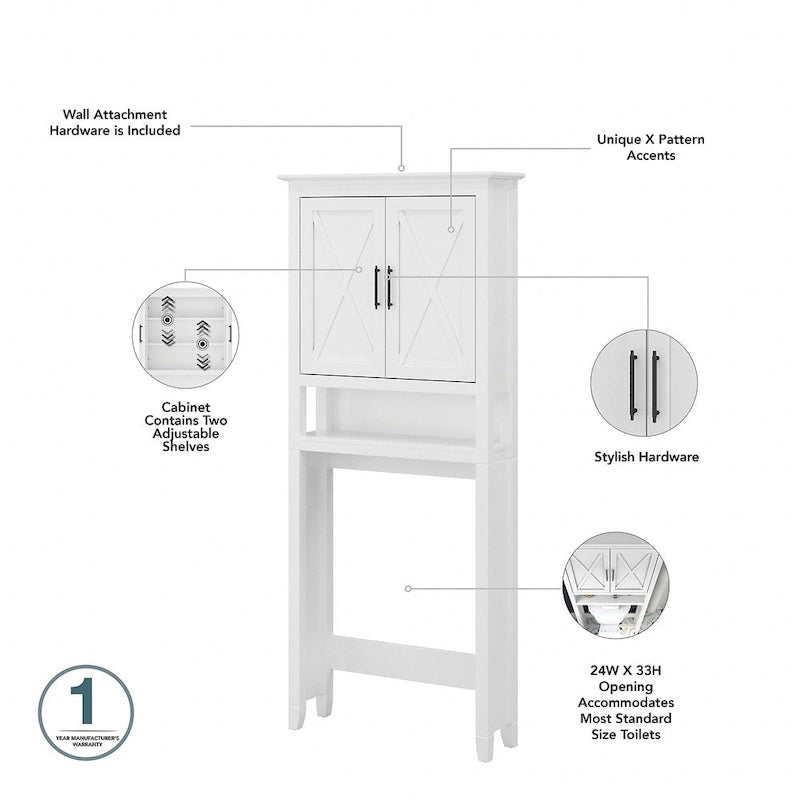 Armoire de rangement au-dessus des toilettes