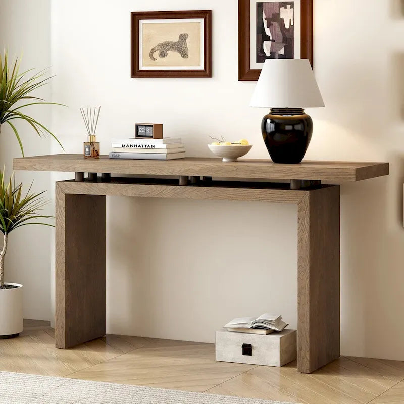 Console d'entrée en placage de frêne