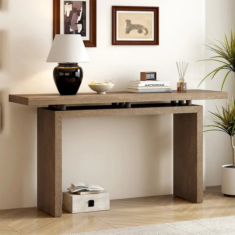 Console d'entrée en placage de frêne