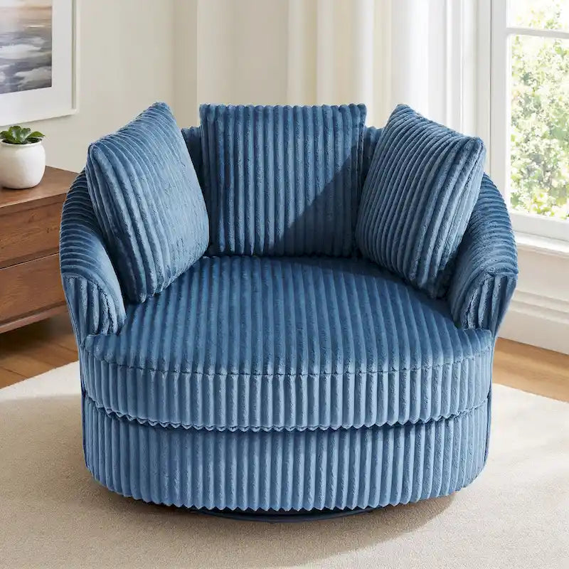 Fauteuil crapaud pivotant déhoussable à accoudoirs encastrés