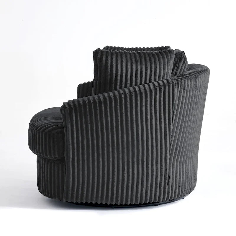 Fauteuil crapaud pivotant déhoussable à accoudoirs encastrés