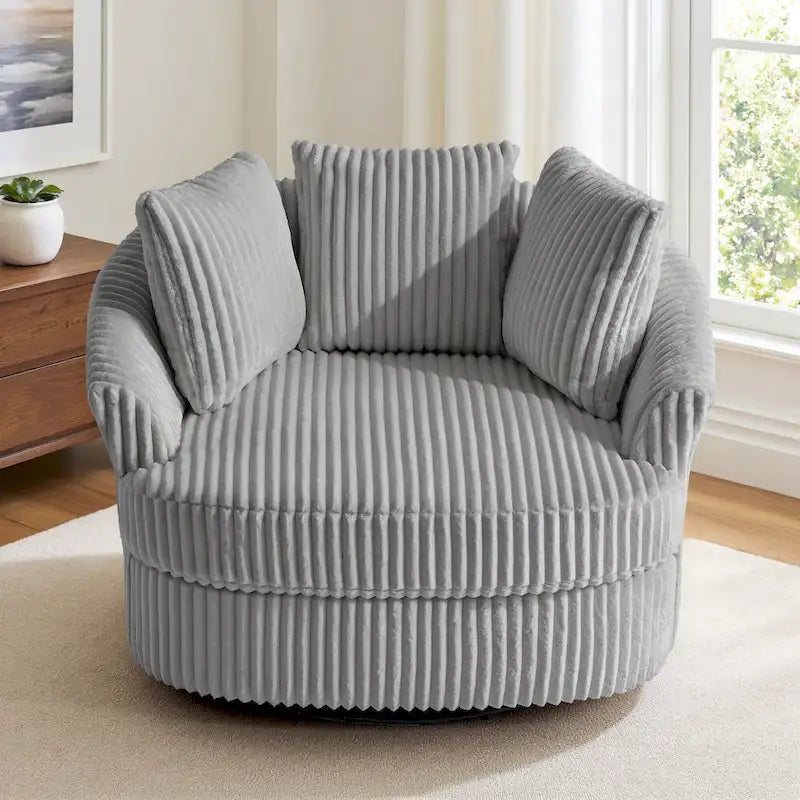 Fauteuil crapaud pivotant déhoussable à accoudoirs encastrés