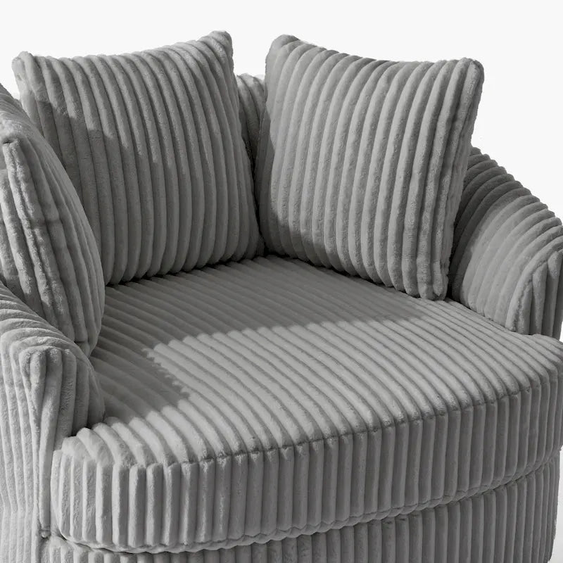 Fauteuil crapaud pivotant déhoussable à accoudoirs encastrés