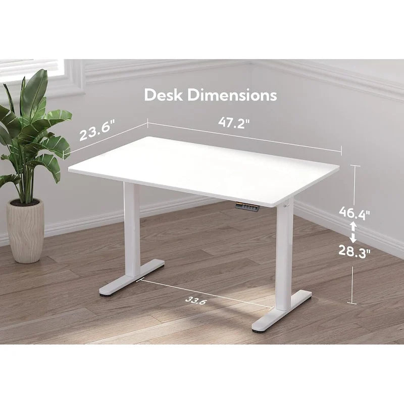 Bureau debout en verre, Bureau debout blanc à hauteur réglable