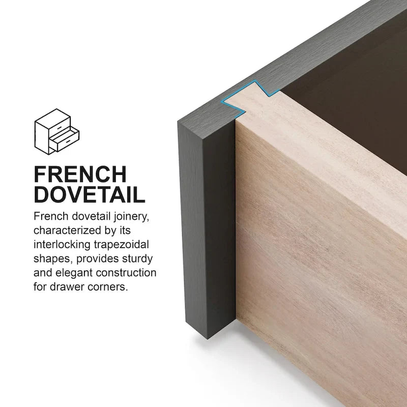 Ensemble de chambre à coucher Eugene trois pièces en bois de cerisier foncé traditionnel