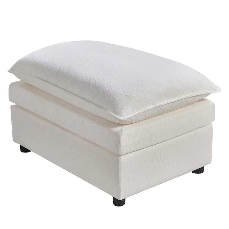 Canapé d'angle en U 6 places blanc 142,52
