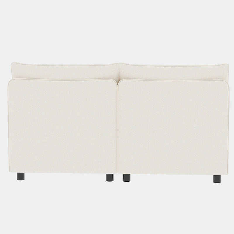 Canapé modulaire convertible 8 places beige 129 avec rangement