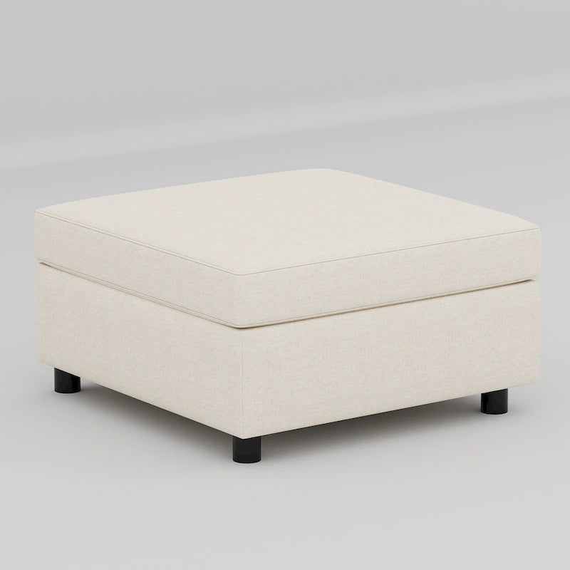 Canapé modulaire convertible 8 places beige 129 avec rangement