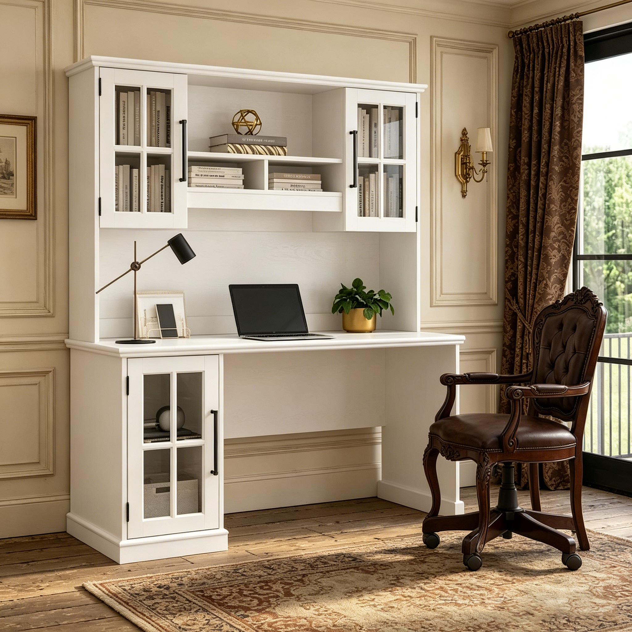 Bureau informatique de 60 pouces avec étagère