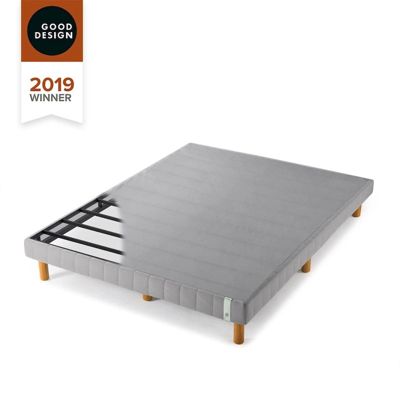 Sommier métallique gris, plateforme de lit de 28 cm