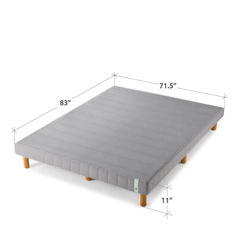 Sommier métallique gris, plateforme de lit de 28 cm