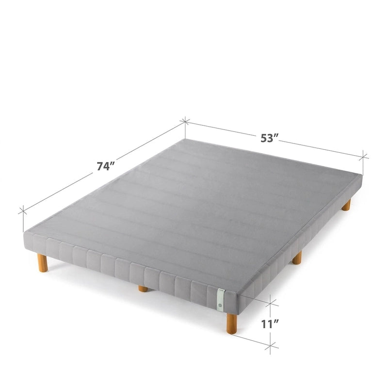 Sommier métallique gris, plateforme de lit de 28 cm