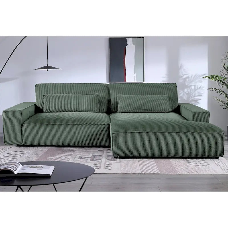 Canapé sectionnel de luxe surdimensionné avec cadre en bois 105,52 W