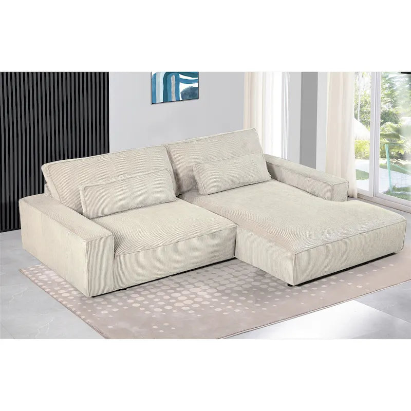Canapé sectionnel de luxe surdimensionné avec cadre en bois 105,52 W