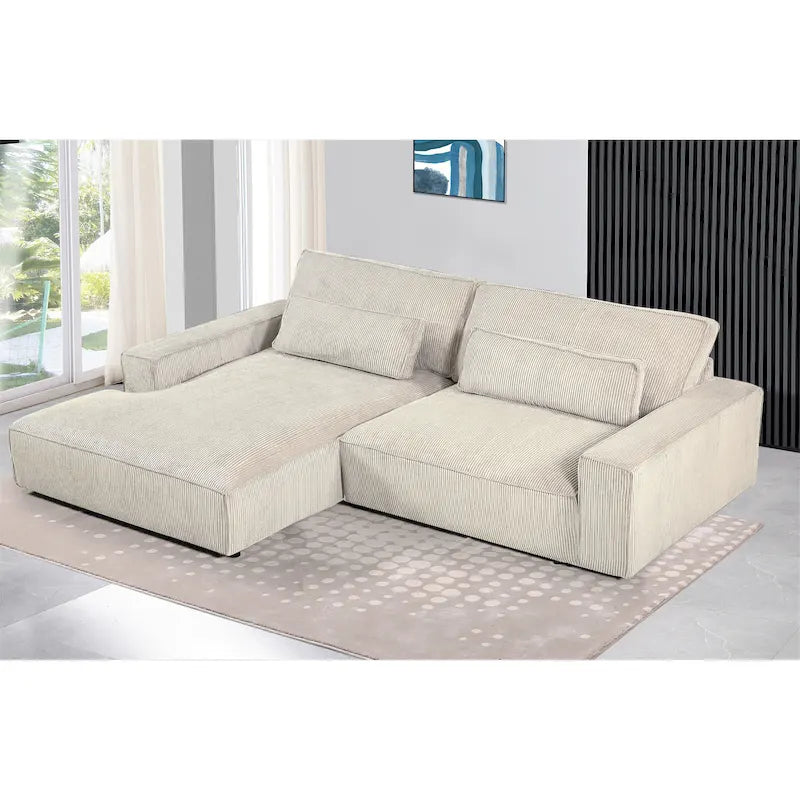 Canapé sectionnel de luxe surdimensionné avec cadre en bois 105,52 W