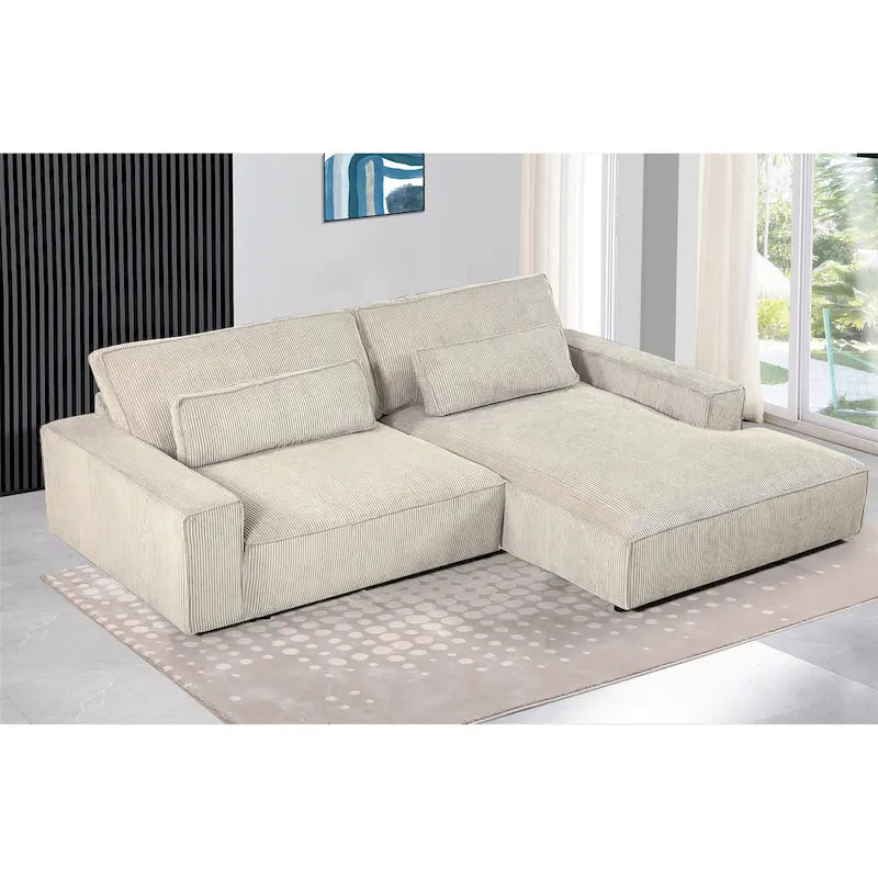 Canapé sectionnel de luxe surdimensionné avec cadre en bois 105,52 W