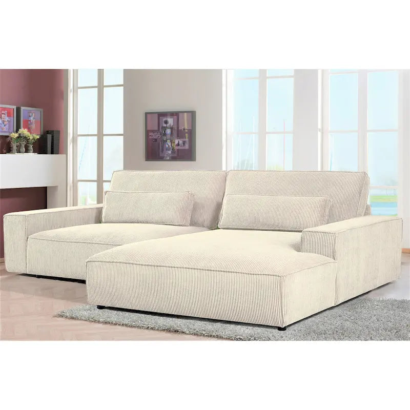 Canapé sectionnel de luxe surdimensionné avec cadre en bois 105,52 W