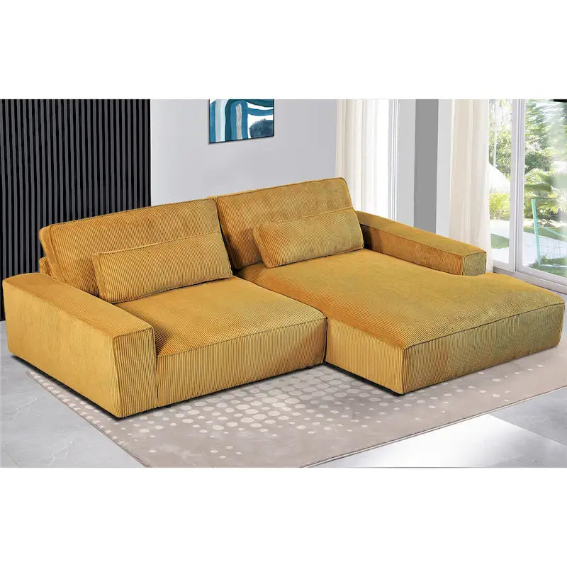 Canapé sectionnel de luxe surdimensionné avec cadre en bois 105,52 W
