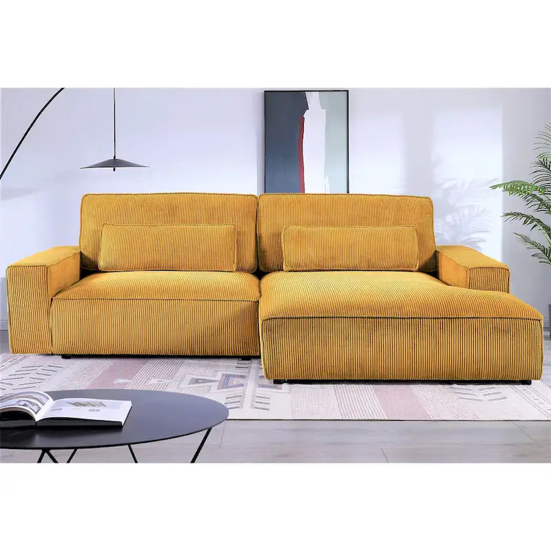 Canapé sectionnel de luxe surdimensionné avec cadre en bois 105,52 W