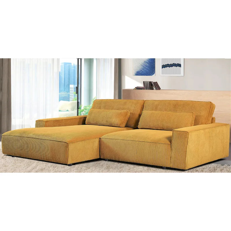 Canapé sectionnel de luxe surdimensionné avec cadre en bois 105,52 W