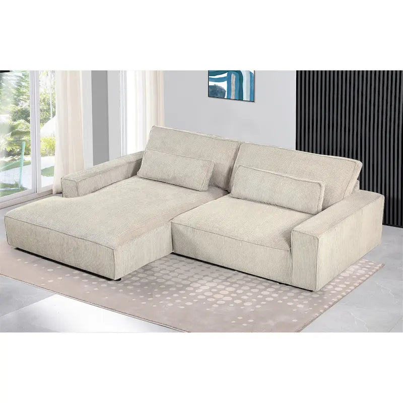 Canapé sectionnel de luxe surdimensionné avec cadre en bois 105,52 W