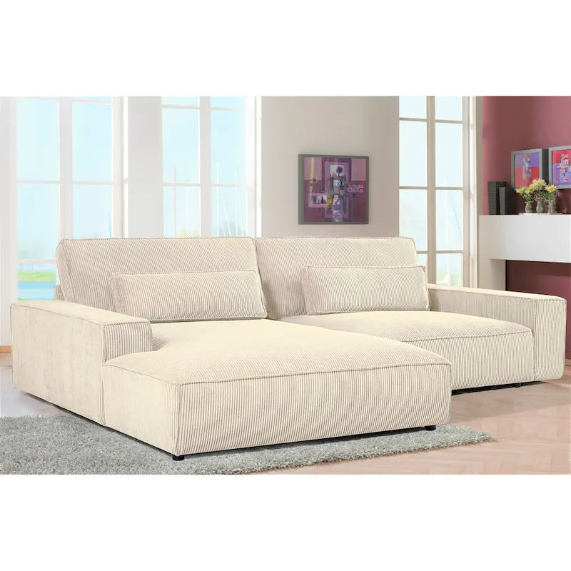 Canapé sectionnel de luxe surdimensionné avec cadre en bois 105,52 W