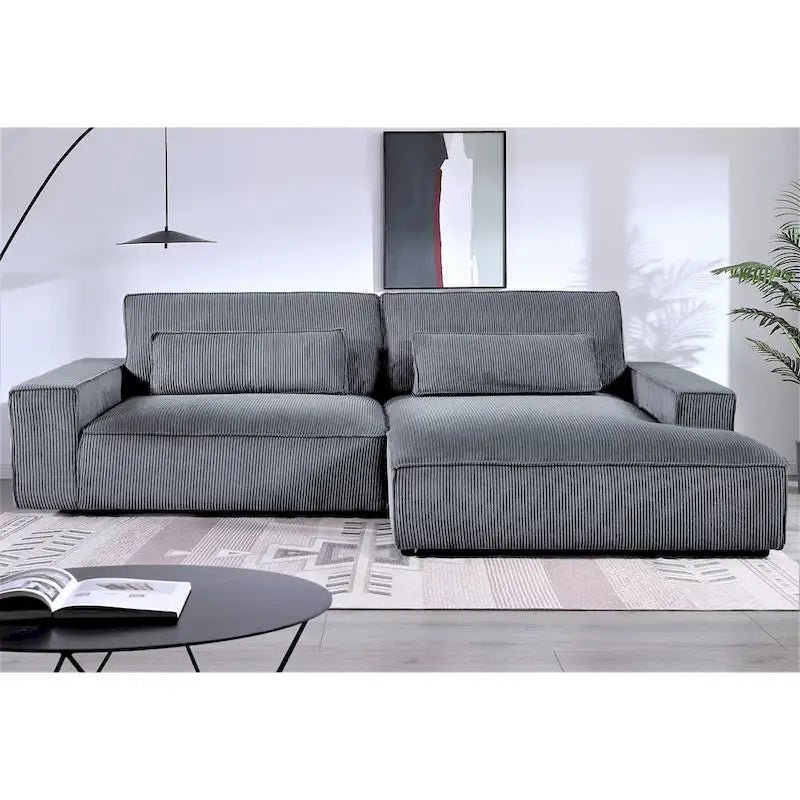 Canapé sectionnel de luxe surdimensionné avec cadre en bois 105,52 W