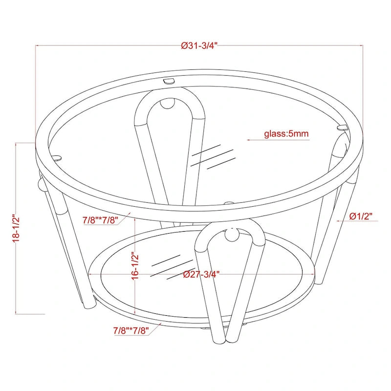Ensemble de deux tables basses à plateau en verre avec étagères