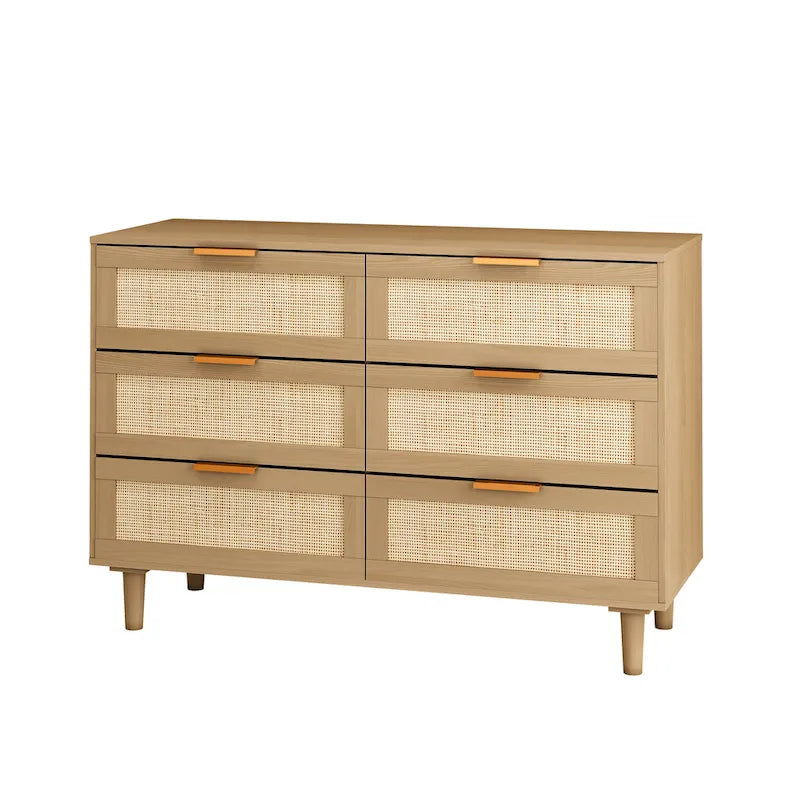 Commode 6 tiroirs en rotin Commode en rotin