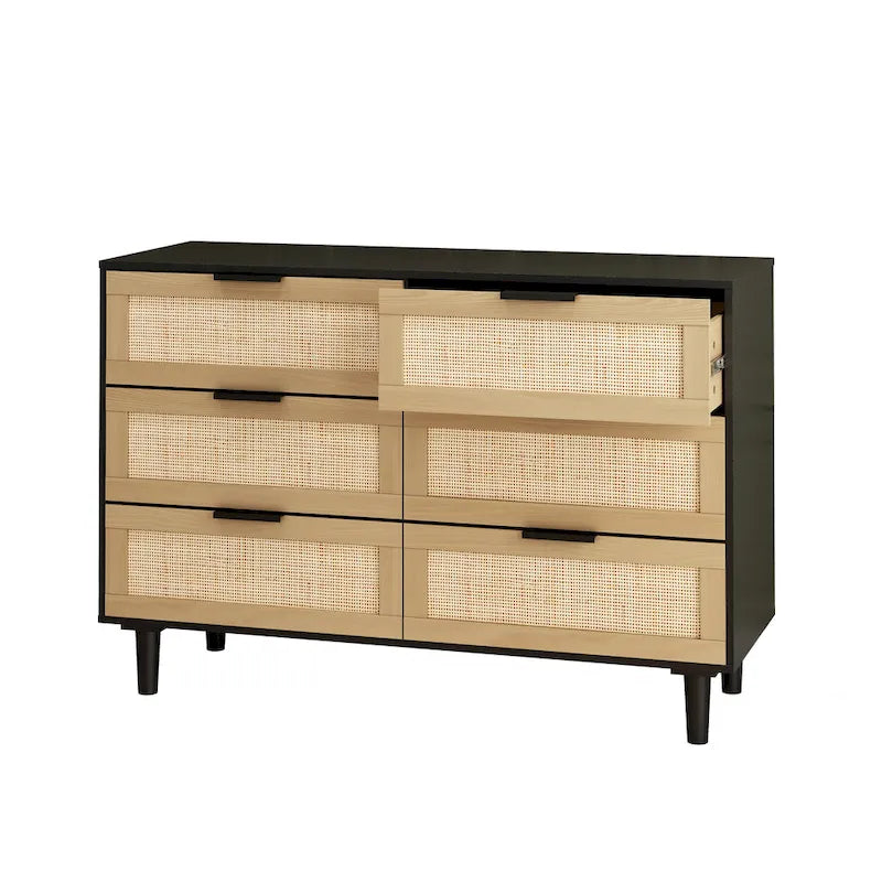 Commode 6 tiroirs en rotin Commode en rotin