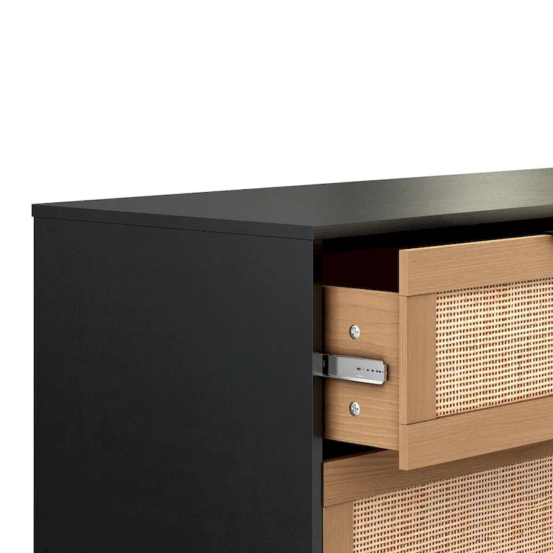 Commode 6 tiroirs en rotin Commode en rotin