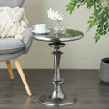 Table d'appoint en métal tourné d'aluminium