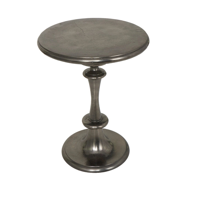 Table d'appoint en métal tourné d'aluminium
