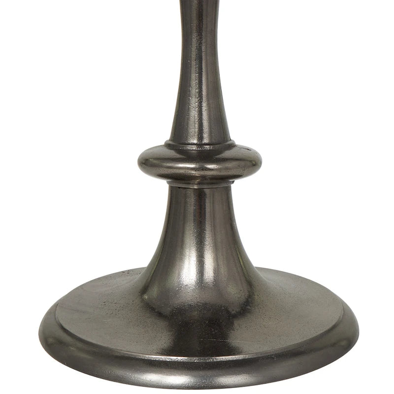Table d'appoint en métal tourné d'aluminium