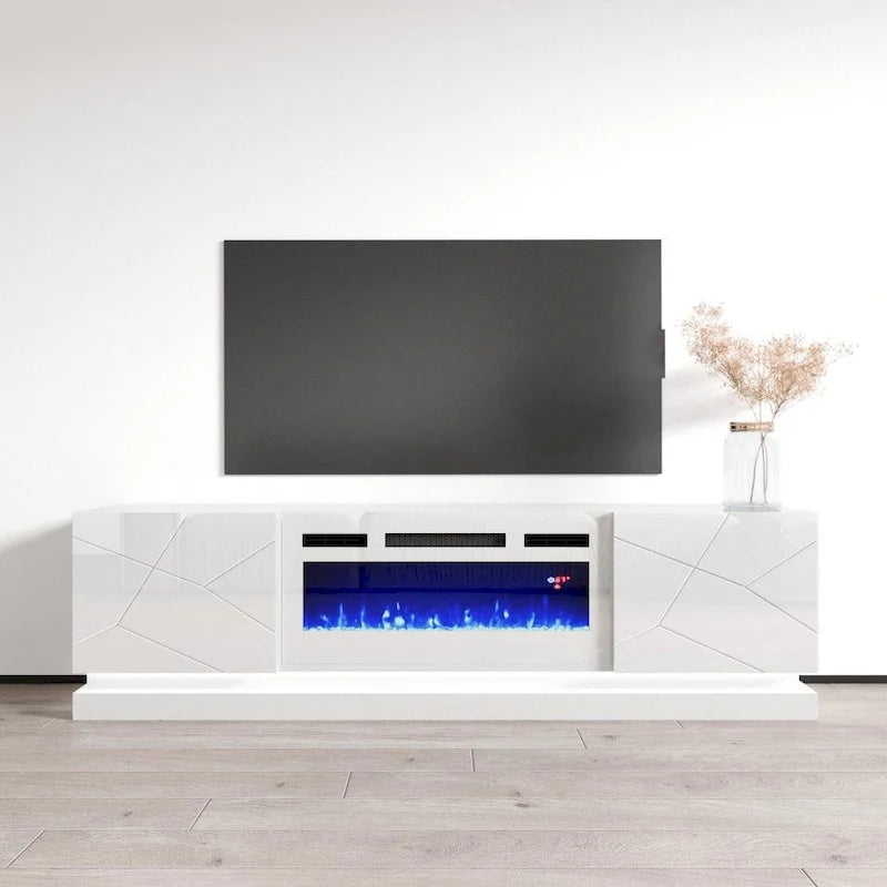 Meuble TV avec cheminée électrique 71