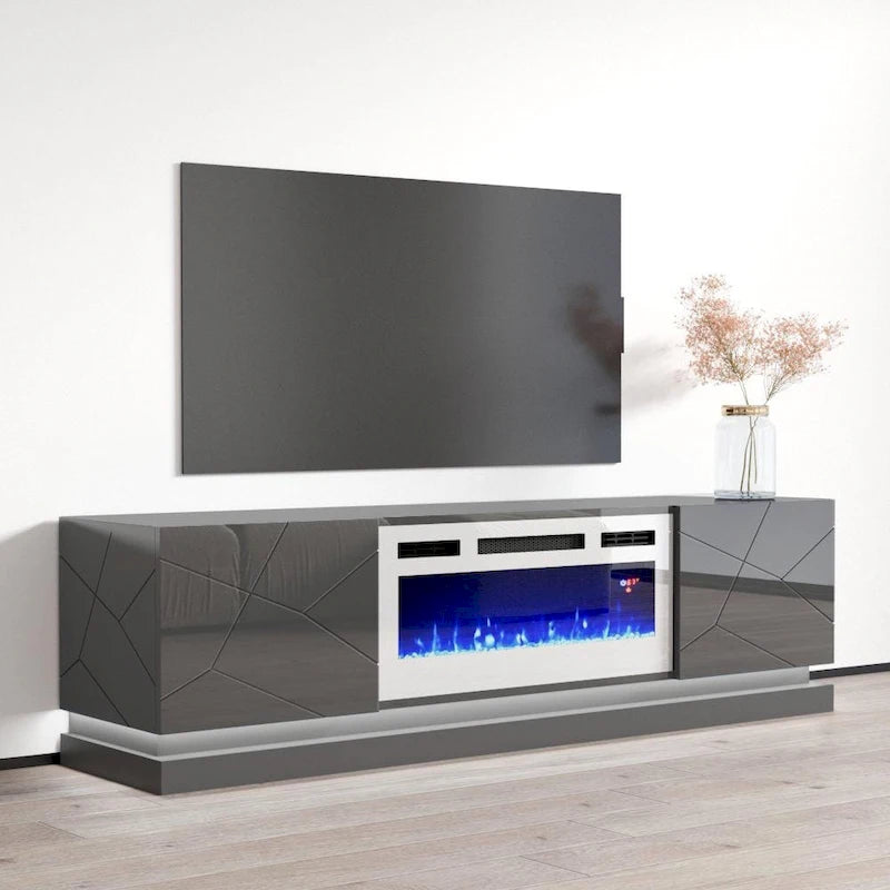 Meuble TV avec cheminée électrique 71