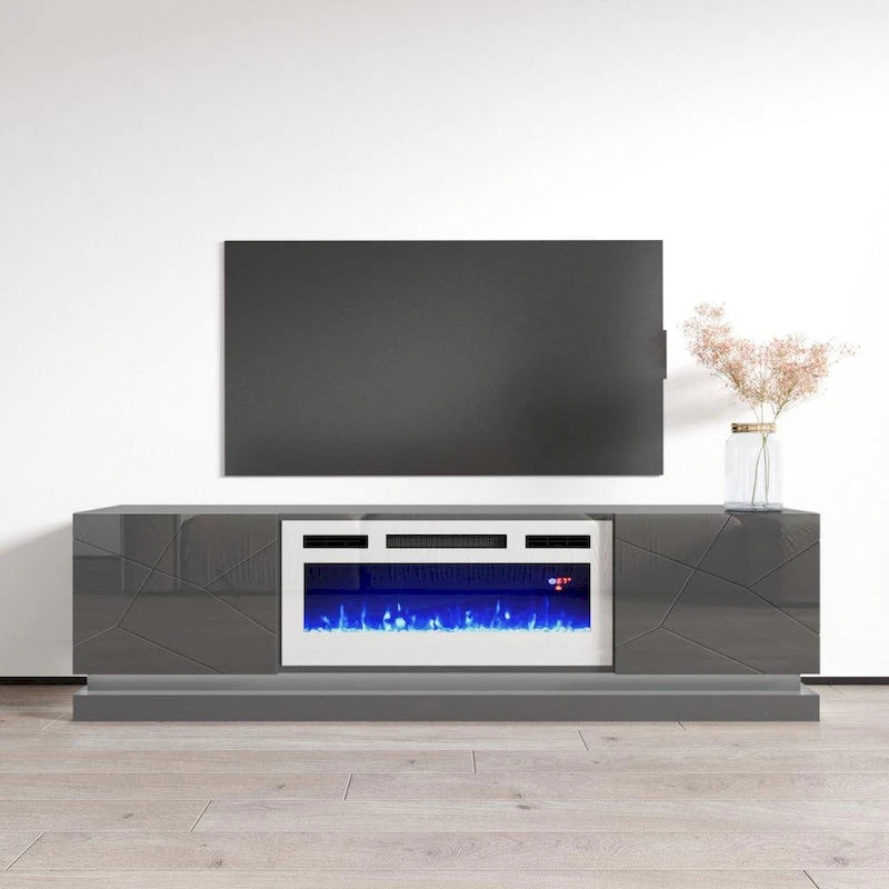Meuble TV avec cheminée électrique 71