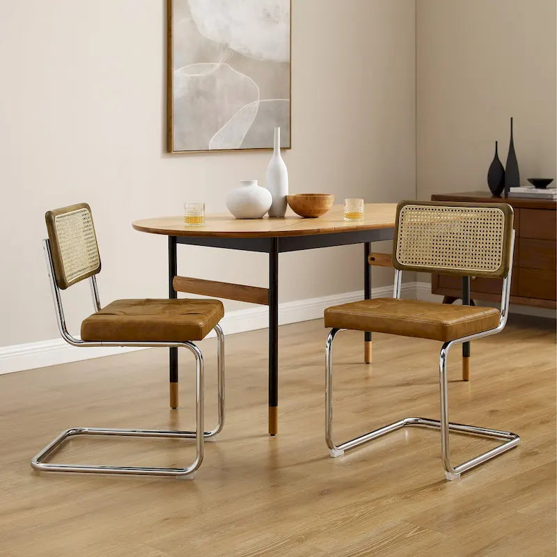 Chaises de salle à manger rembourrées modernes (lot de 2)