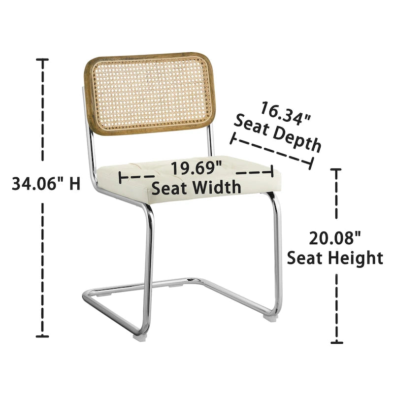 Chaises de salle à manger rembourrées modernes (lot de 2)