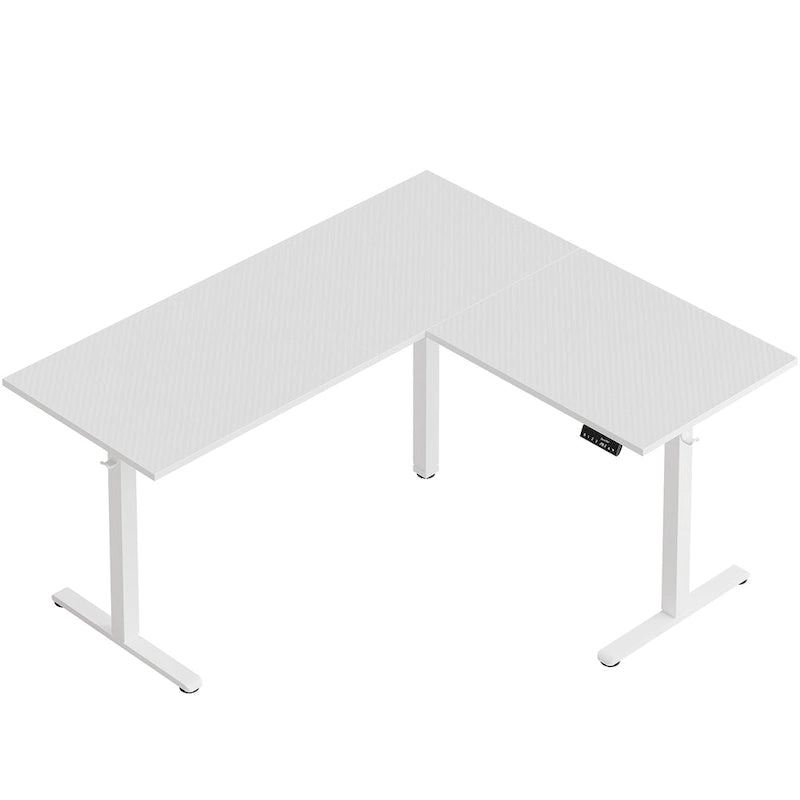 63 Bureau d'angle en forme de L Bureau de jeu LED avec support d'écran ergonomique