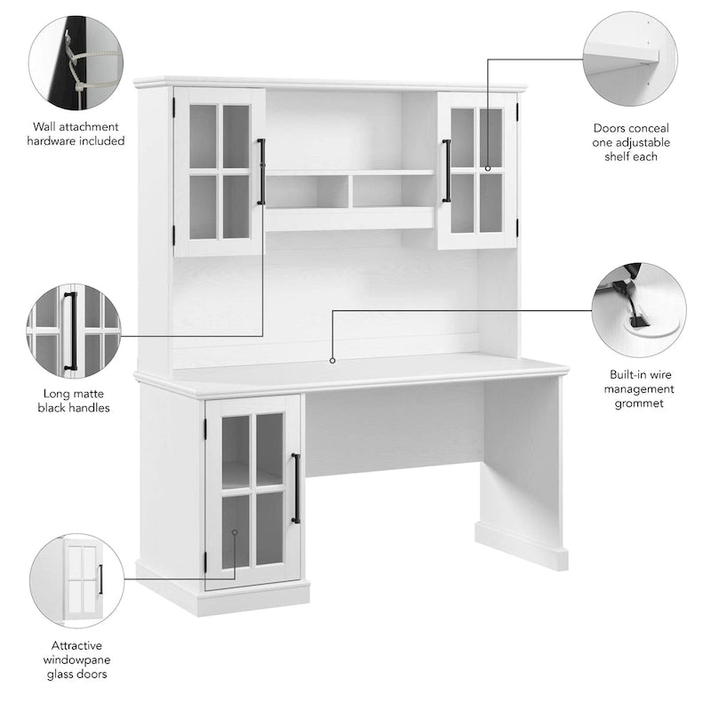 Bureau informatique de 60 pouces avec étagère