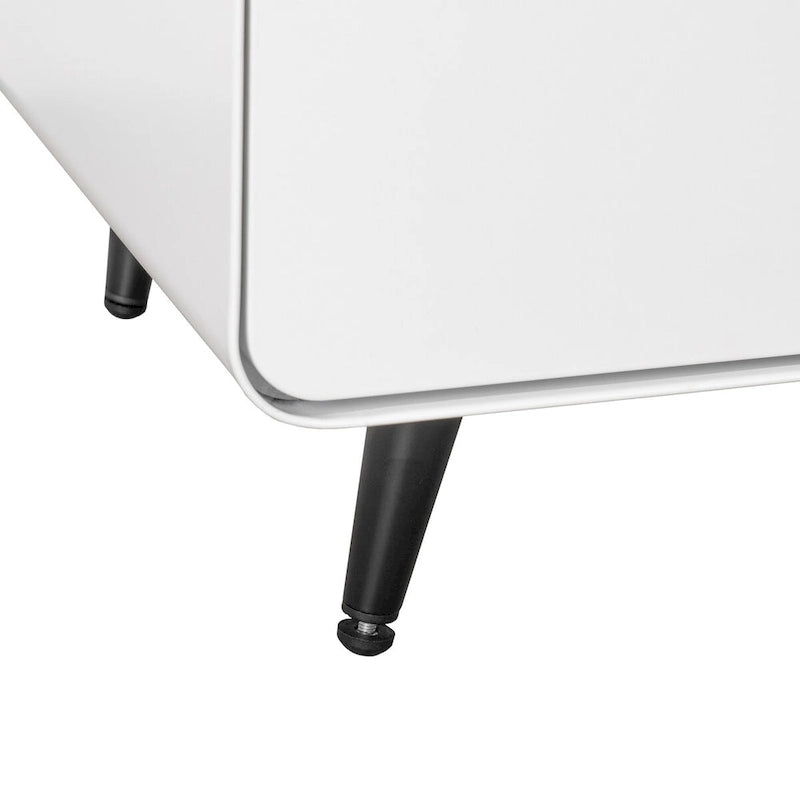 Table de chevet moderne en acier avec 3 tiroirs pour salon et chambre à coucher
