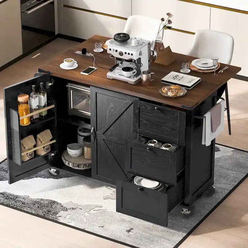 Îlot de cuisine de style campagnard
