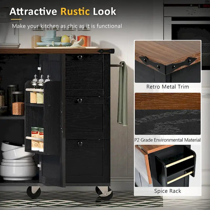 Îlot de cuisine de style campagnard