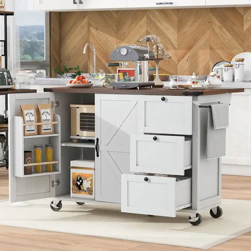 Îlot de cuisine de style campagnard
